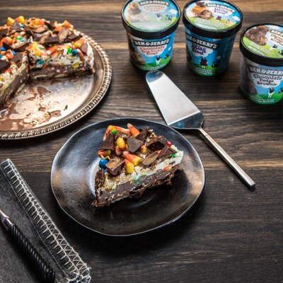 Step 6 Finished cake with a slice on a plate