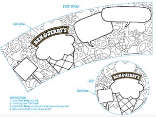 Peace Love Ice Cream Pint Wrap