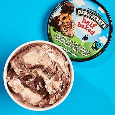 Pint of Ben & Jerry's Half Baked ice cream