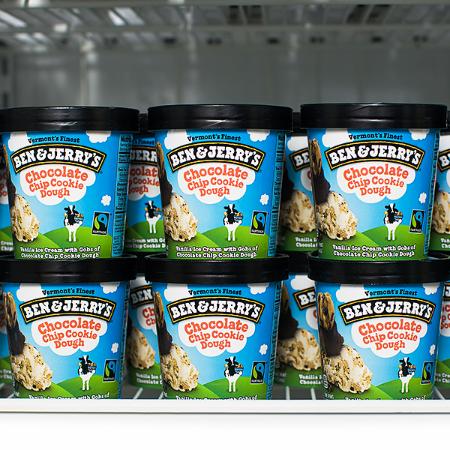 Freezer full of Ben & Jerry's