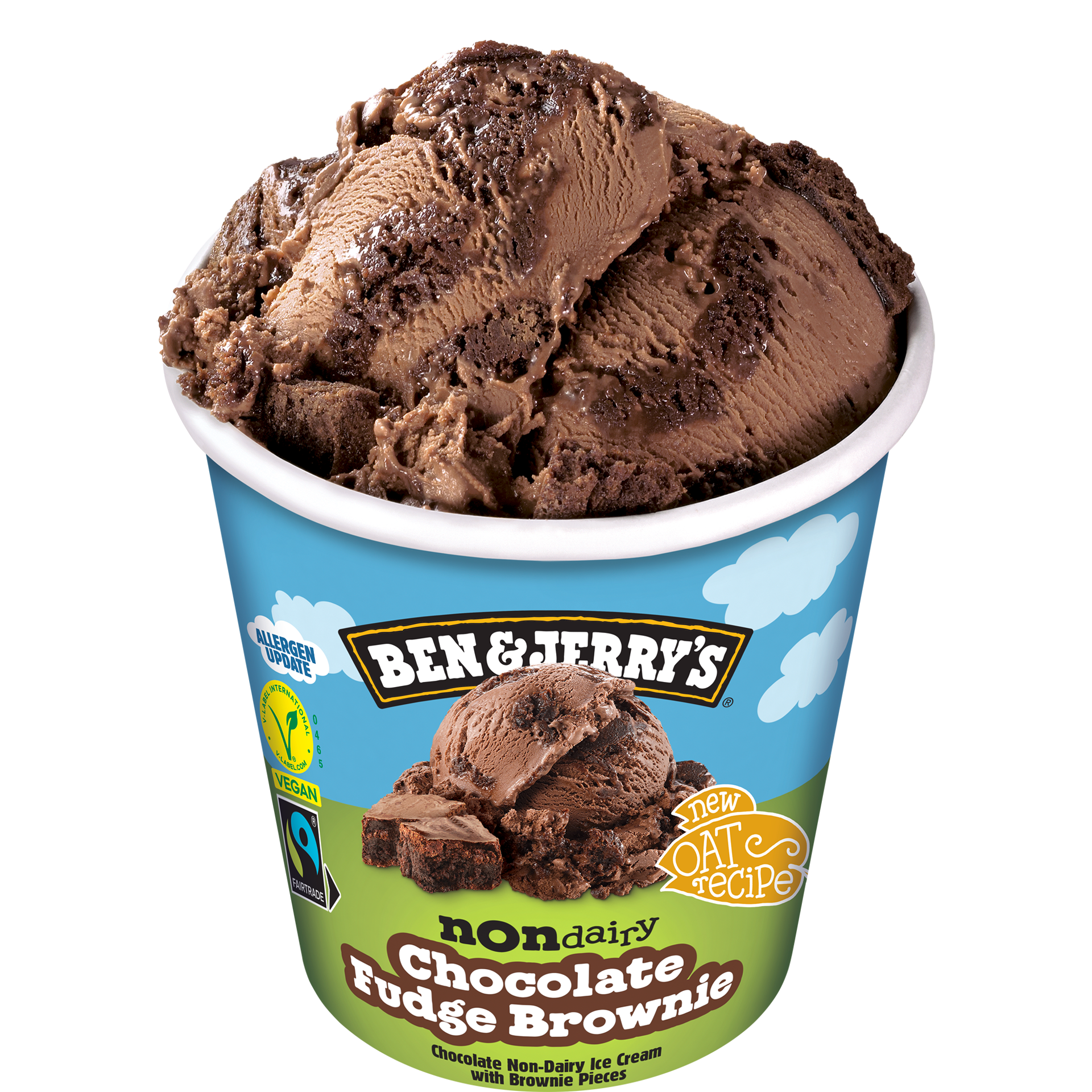 Chocolate Fudge Brownie Non-Dairy Oat Dessert Ice cream