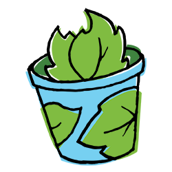 Plant based tub and lid icon