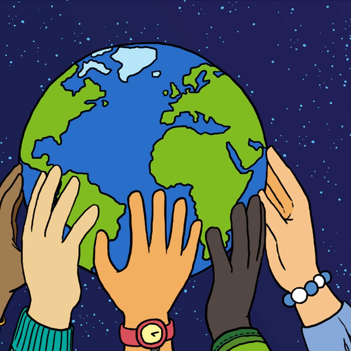 hender som holder jordkloden